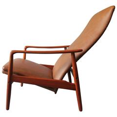Danish Teak Adjustable Two-Position Reclining Lounge Chair, 1960s