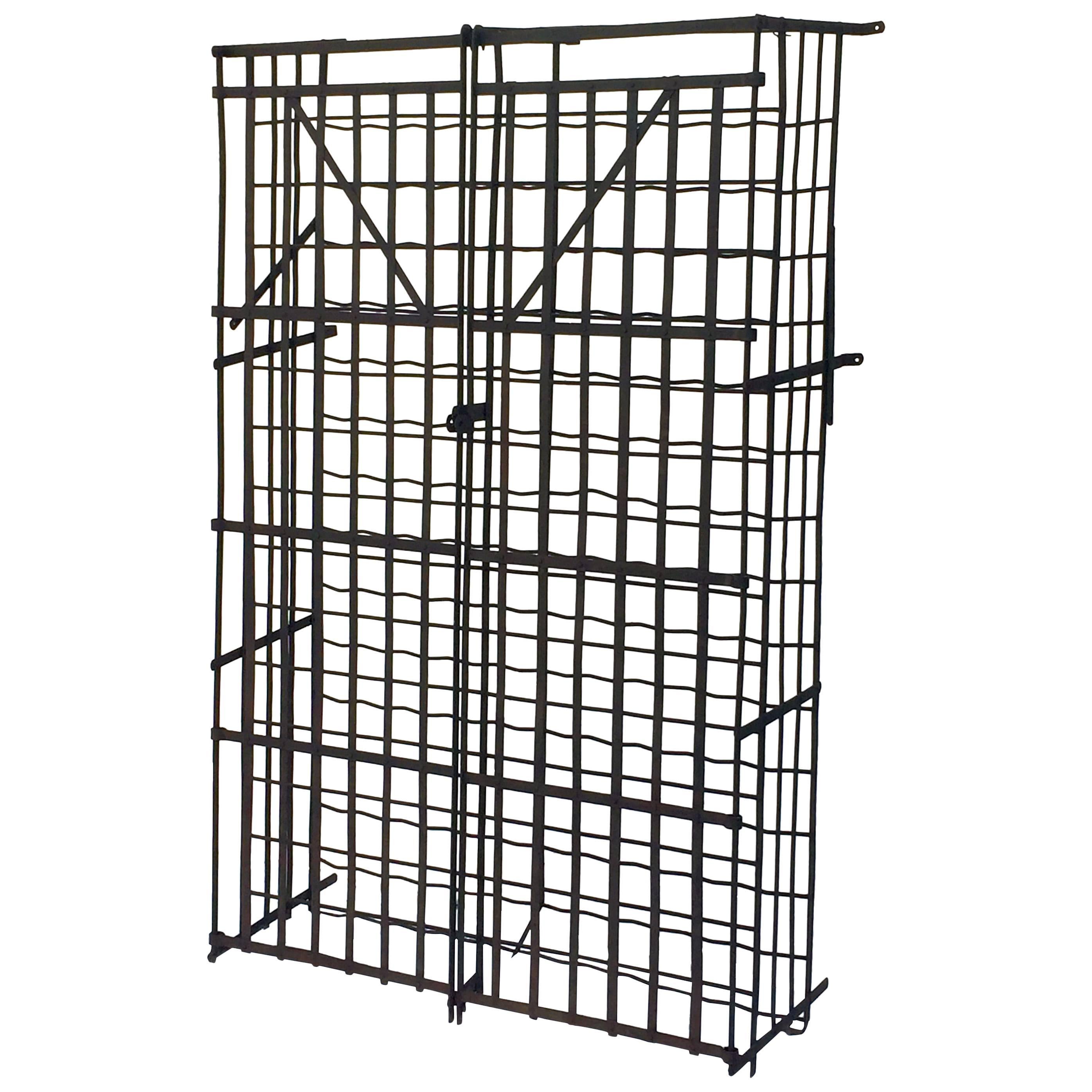 French Steel Wine Crates or Lockers