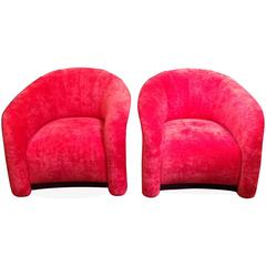 Pair of J. Robert Scott Wilshire Club Chairs Designed by Sally Sirkin Lewis