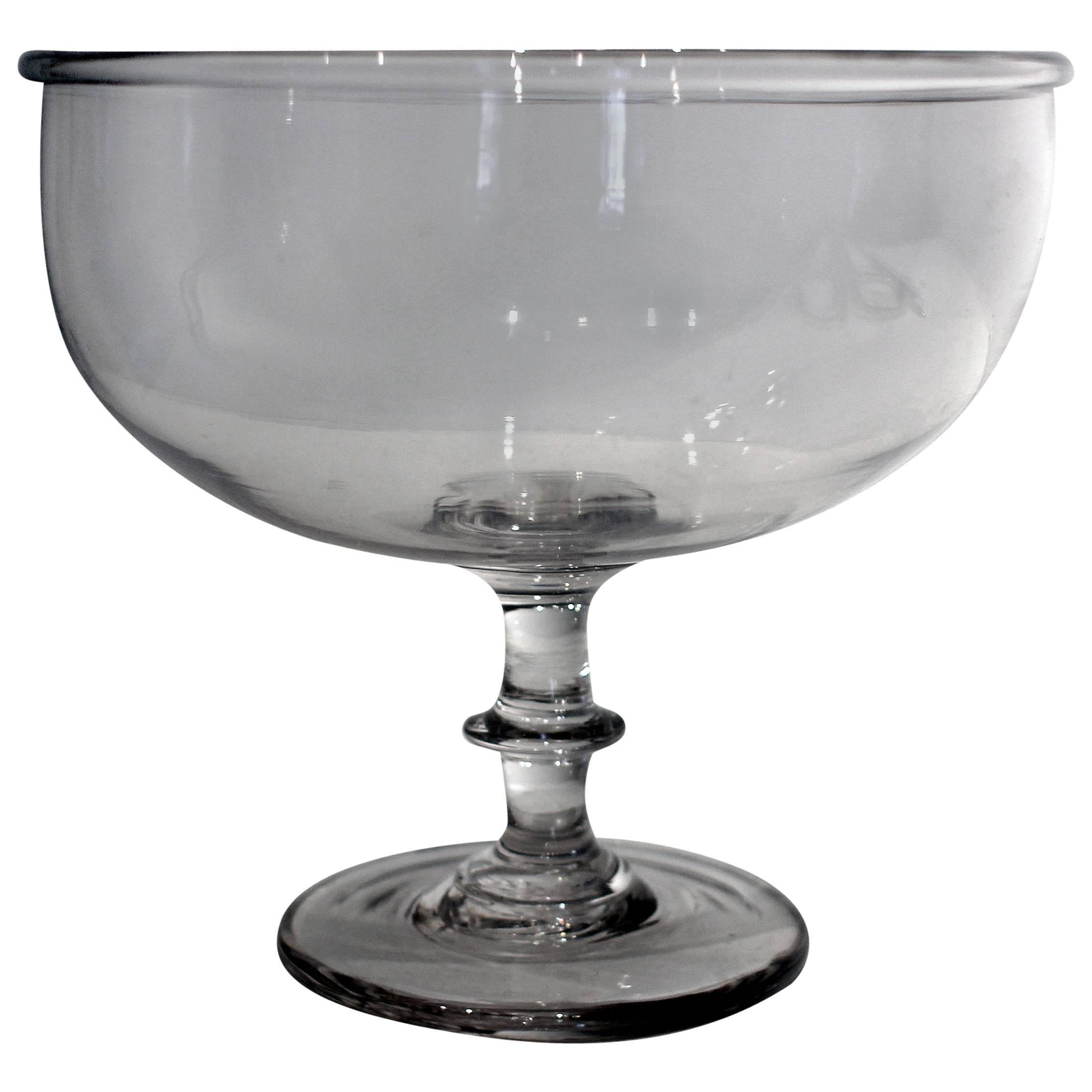 New England Blown Glass Compote, Early 19th Century