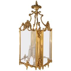 Bronze Louis XV Style Four Light Hall Lantern, Late 19th Century 2