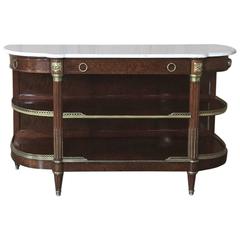 19th Century Parisienne Signed Mason Mercier Carrara Marble-Top Display Buffet 7