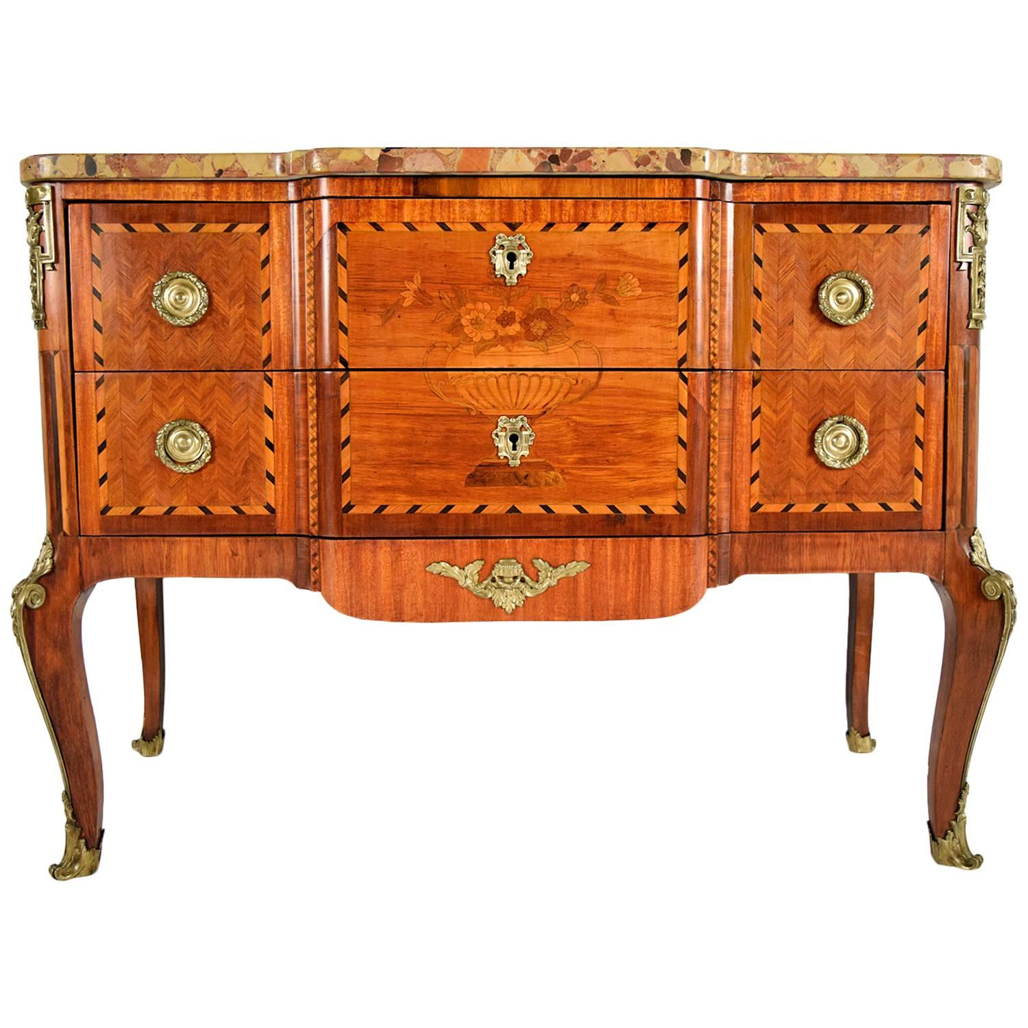 French, 19th Century Louis XVI Inlaid Chest of Drawers