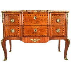 French, 19th Century Louis XVI Inlaid Chest of Drawers