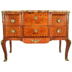 French, 19th Century Louis XVI Inlaid Chest of Drawers 12
