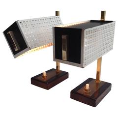 Two Small and Very Nice Night Table Lamps, in the Style of Mathieu Matégot