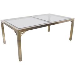 Vintage Brass Dining Table by Mastercraft