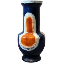 Vintage Striking Brutalist Ceramic Vase by St Clement, France