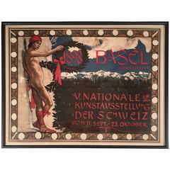 Swiss National Art Exhibition Poster by Hans Sandreuter, circa 1898