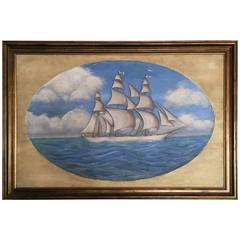 Antique Bas Relief Folk Art Seascape 3