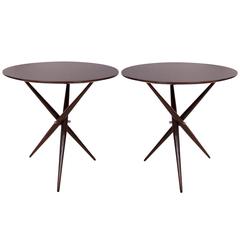 Pair of "Janete" Side Tables by Sergio Rodrigues in Jacaranda Wood, 1960s 5