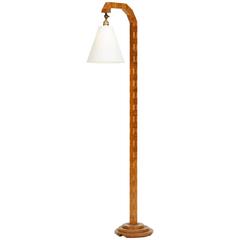 Art Deco Floor Lamp Cherry Wood Blocks, 1930