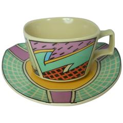 Dorothy Hafner Designed Rosenthal China Flash Pattern Cup and Saucer Set