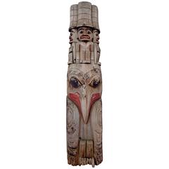 Antique Northwest Coast/Native American TOTEM Pole, Tlingit, 19th Century