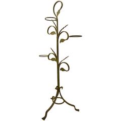 Antique Salterini Plant Stand in Green Paint
