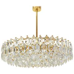 Bakalowits Chandelier, Brass and Crystal Glass, Austria, 1960s 5