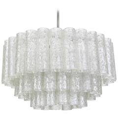 Doria Ice Glass Tubes Chandelier, Germany, 1960s 1