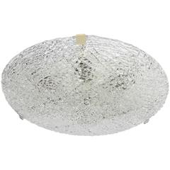 Large Kalmar Ice Glass Flush Mount, Austria, 1960s 3