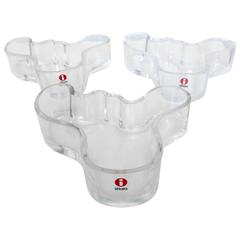 Set of Three Ittala Glass Candy Dish or Tray by Alvar Alto 5