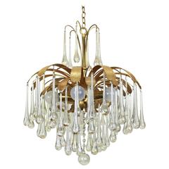 Large Murano Glass Tear Drop Chandelier by Palwa, Germany, 1960s 8