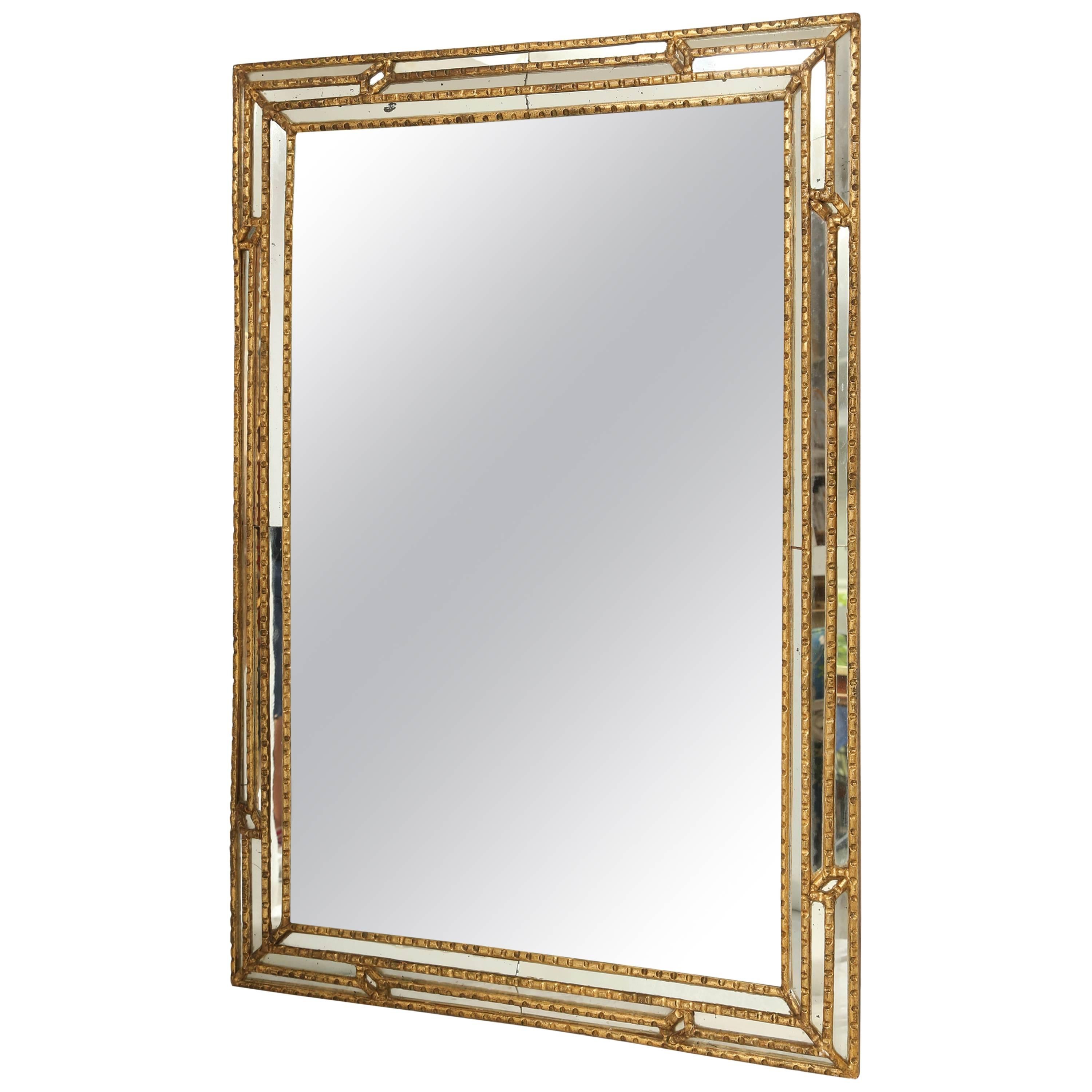 Italian Giltwood Mirror with Reliefs