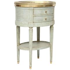 Oval French Commode with Mirrored Top 6
