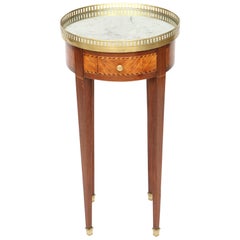 Inlaid Bouillotte Table with Mirrored Top