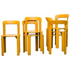 Set of Six Rey Chairs by Bruno Rey for Dietiker