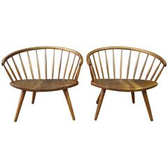 Paar Yngve Ekström Oak Arka Chairs für Stolab **SATURDAY SALE