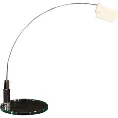 Table Lamp by Alvaro Siza for Fontana Arte Glass Metal Aluminium Vintage, Italy