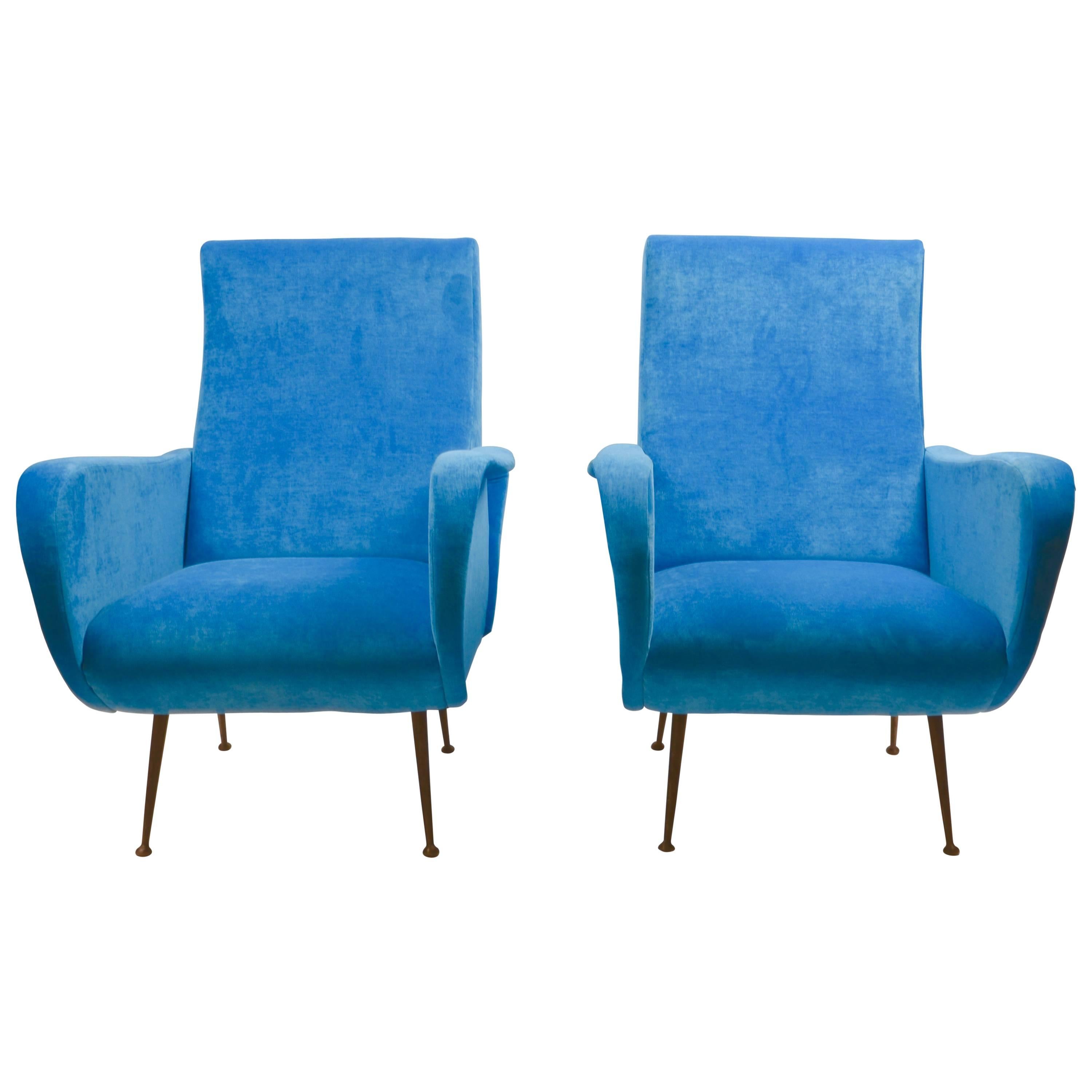 Pair of Lounge Chairs, Italy, 1950s