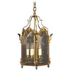 French Gilded Bronze Five-Light Antique Lantern
