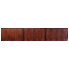 Danish Wall-Mounted Buffet by Kai Kristiansen for FM Møbler in Rosewood