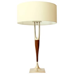 1960s Laurel Wishbone Three Socket Table Lamp .  USA