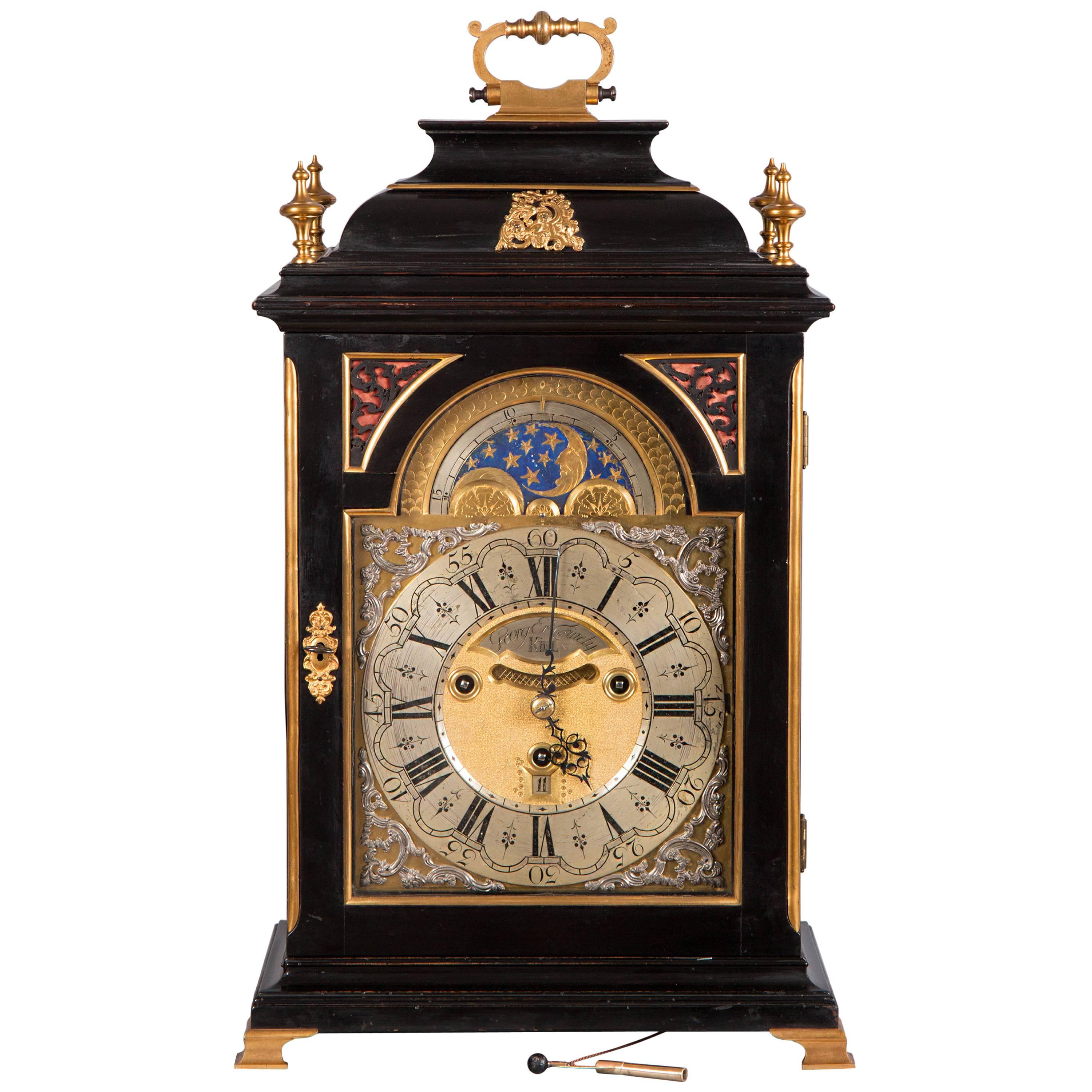 Baroque Mantel Clock with Chimes by Georg Erh. Finely, Germany, circa 1740