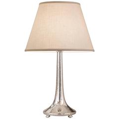 C.G. Hallberg, Swedish Grace Period Hammered Silver Table Lamp