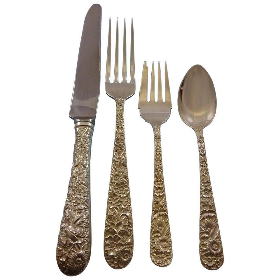 Sterling Silver Kirk Repose Serving Pieces / 7 Pieces For Sale at ...