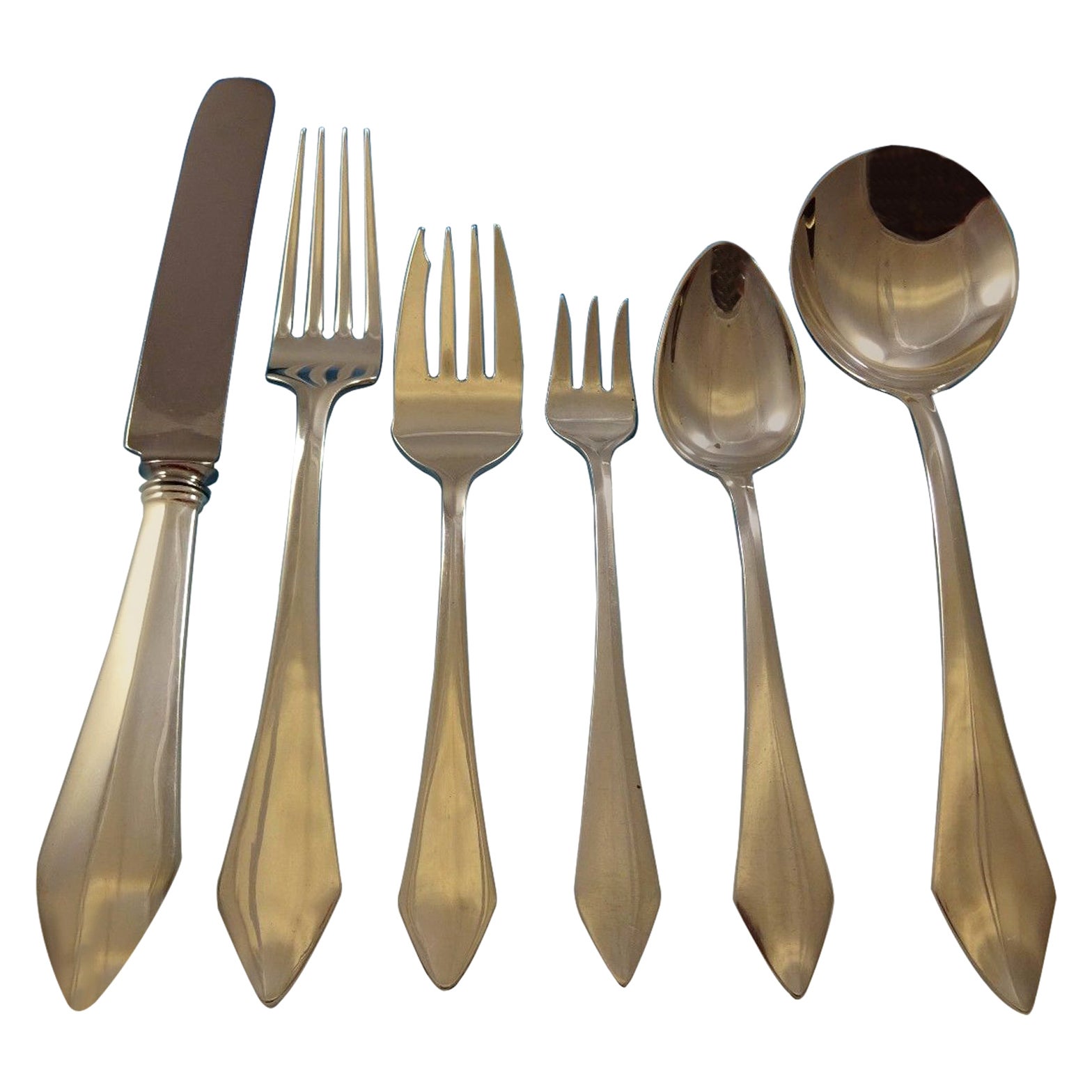 Victorian by Durgin Sterling Silver Flatware Set for 12 Service 195