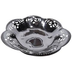 Edwardian Tiffany Sterling Silver Pierced Bowl 10