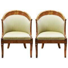 Pair of Satin Birch Bergeres 12