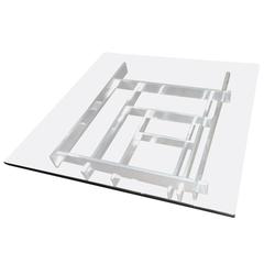 Mid-Century Modern Paul Mayen Chrome and Glass Coffee Table 11