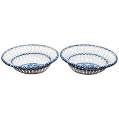 Pair of Blue and White Chestnut Baskets 3
