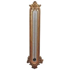French Napoleon III Gilt Thermometer
