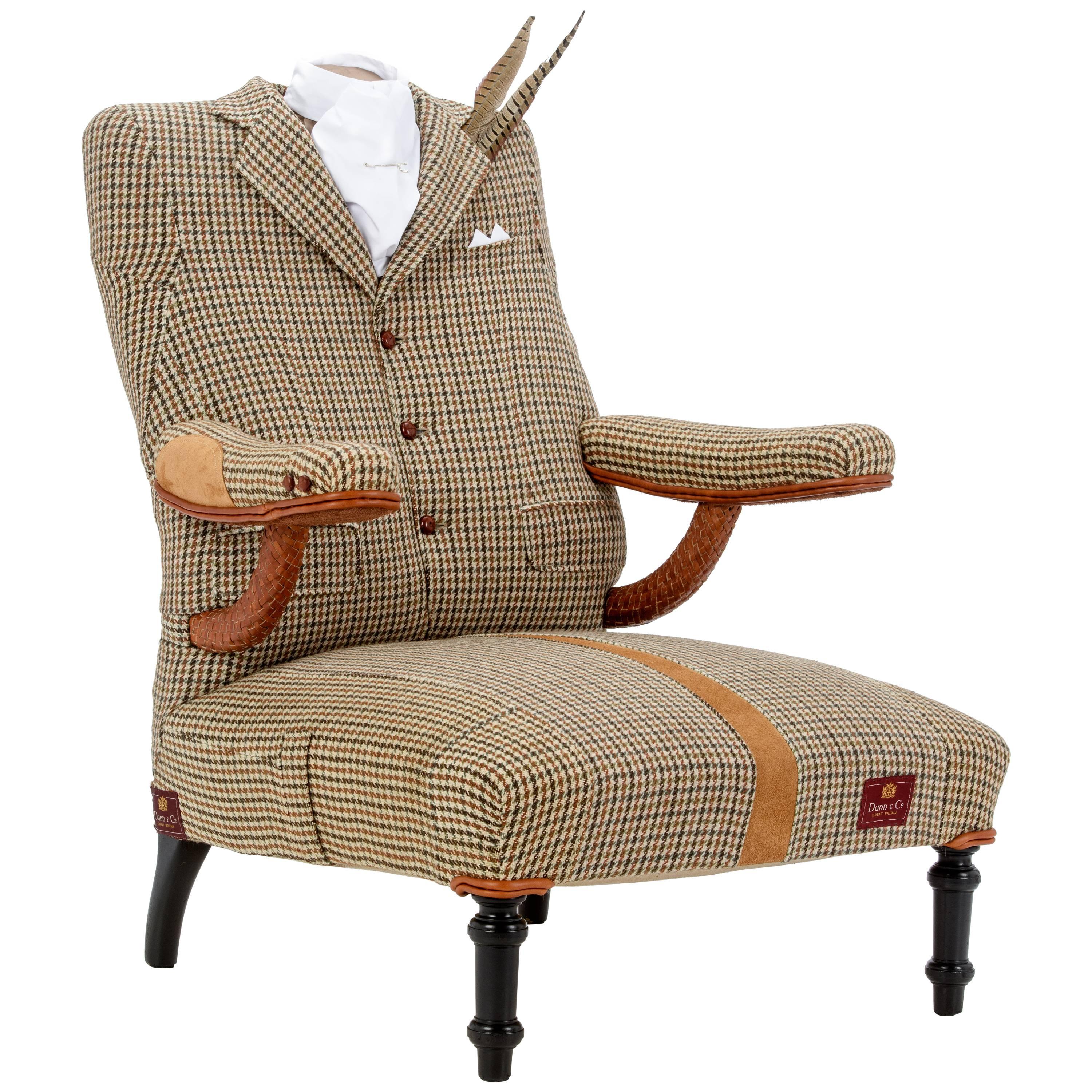 The Dapper Tweed Armchair. For Sale
