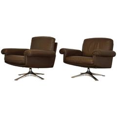 Vintage de Sede DS 31 Lounge Swivel Armchairs, 1970s 12