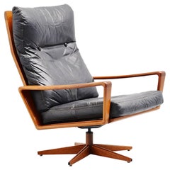 Arne Wahl Iversen Swivel Lounge Chair Komfort, Denmark, 1960