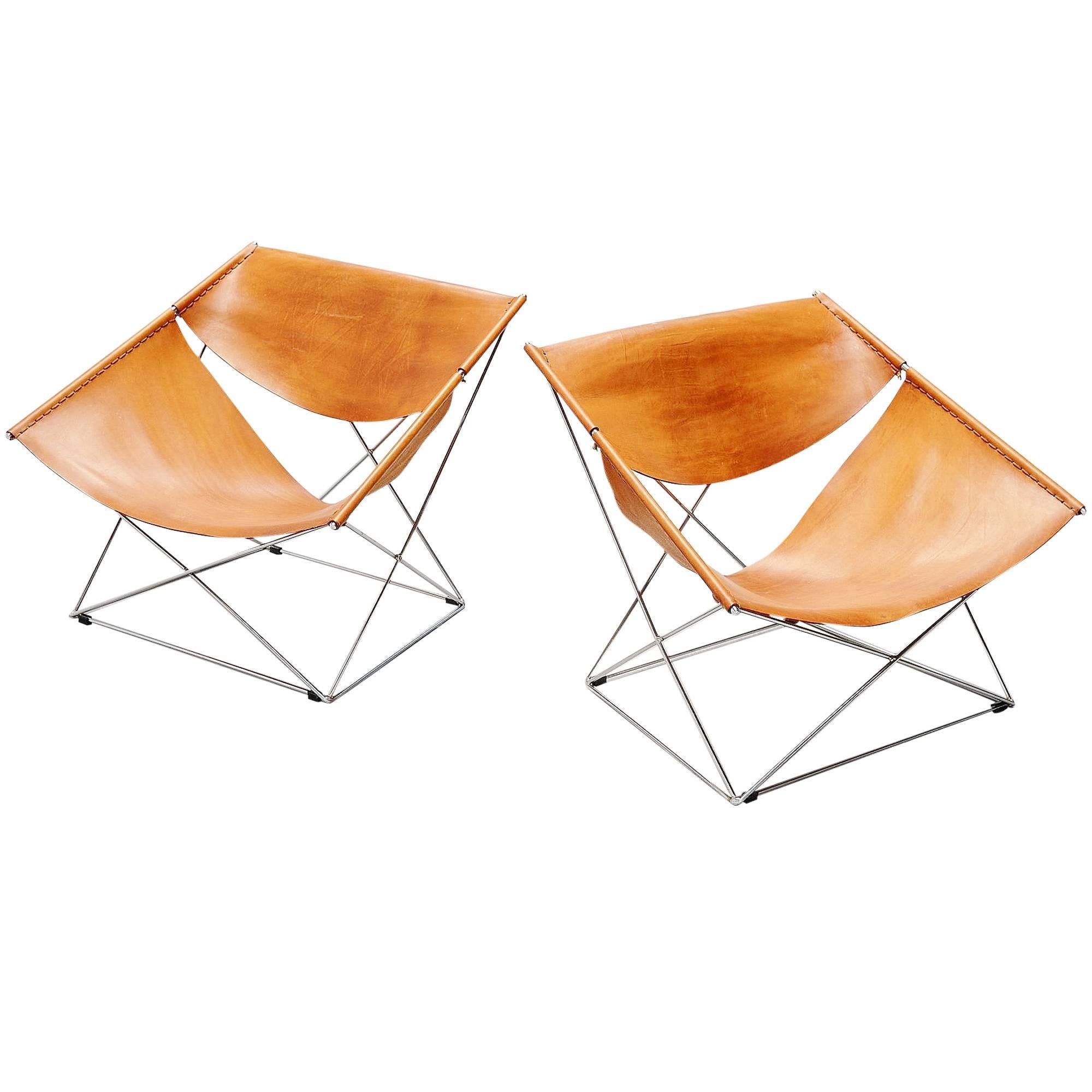 Pair of Pierre Paulin F675 Butterfly Chairs by Artifort, 1963