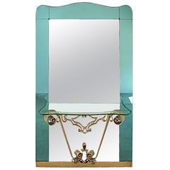 Pier Luigi Colli Hallway Mirror and Console, Mid-20th Century 2