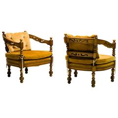 Pair of Giorgetti Armchairs of the 1975 Gallery Collection 1