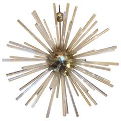 1970s Italian Brass Sputnik with Murano Rods